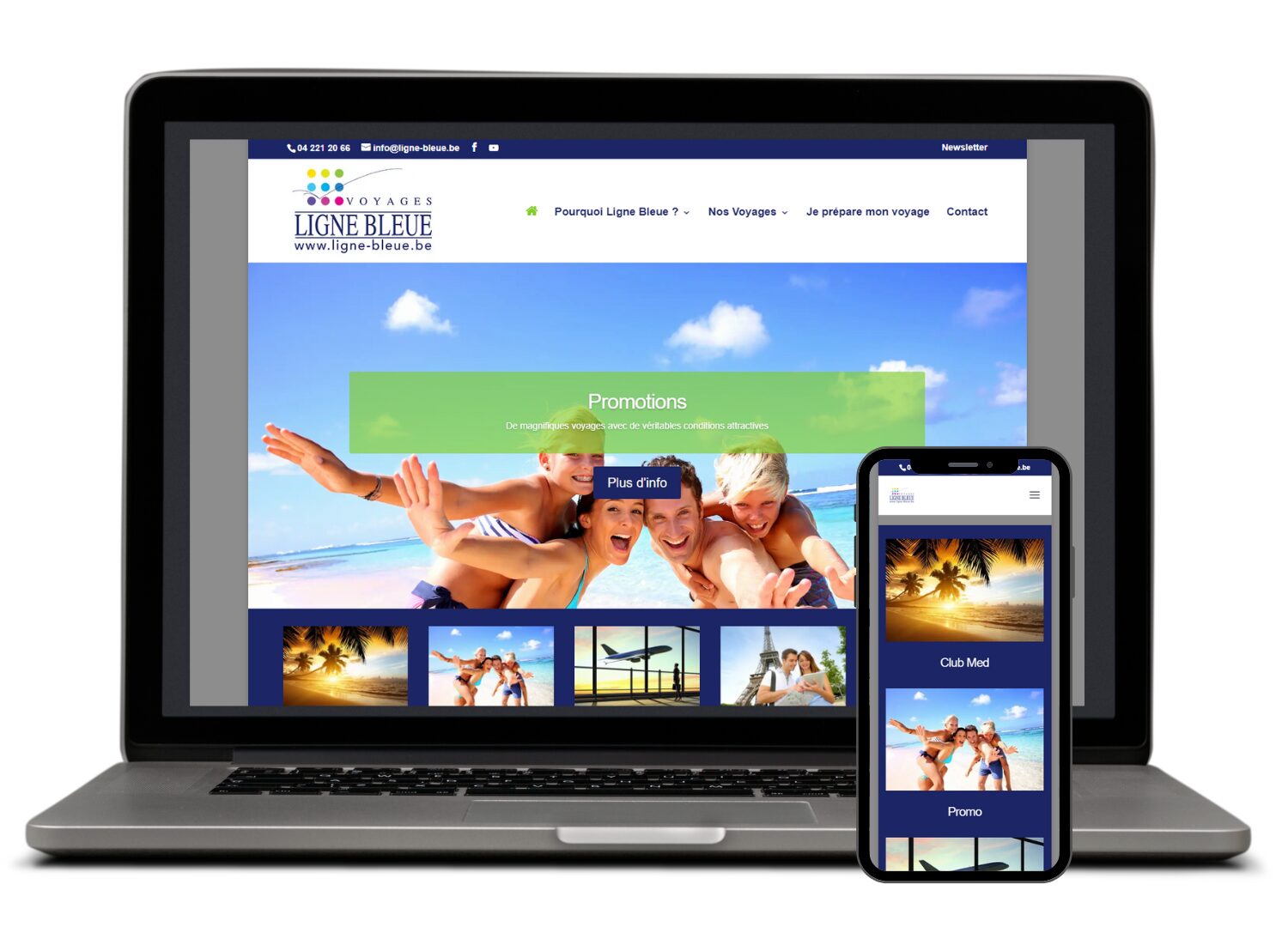 Site Internet Voyages Ligne Bleue