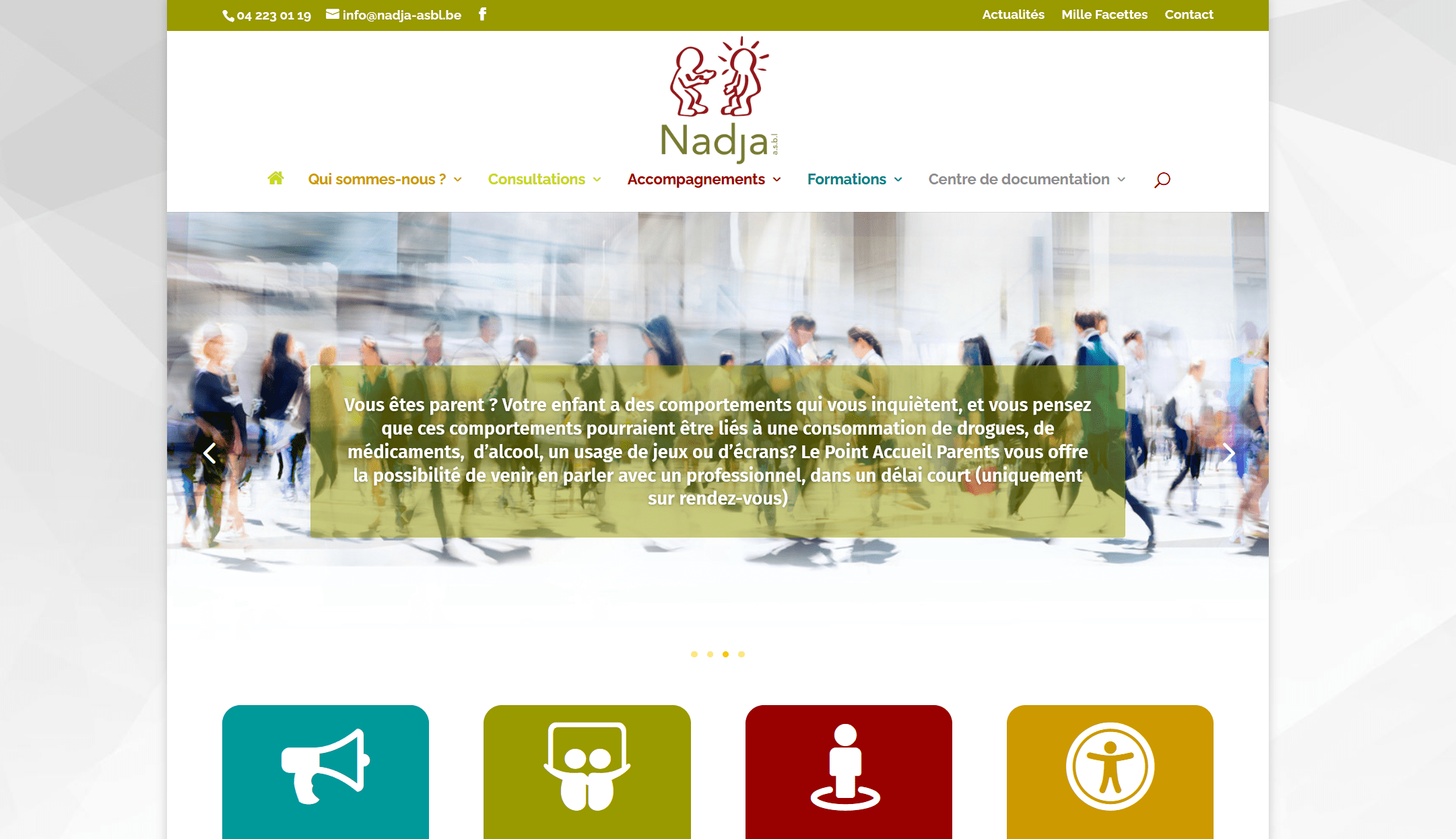 Création site Internet ASBL Nadja