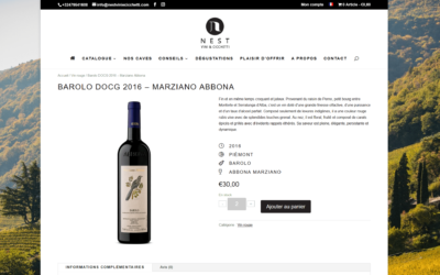 Site e-commerce Nest Vini