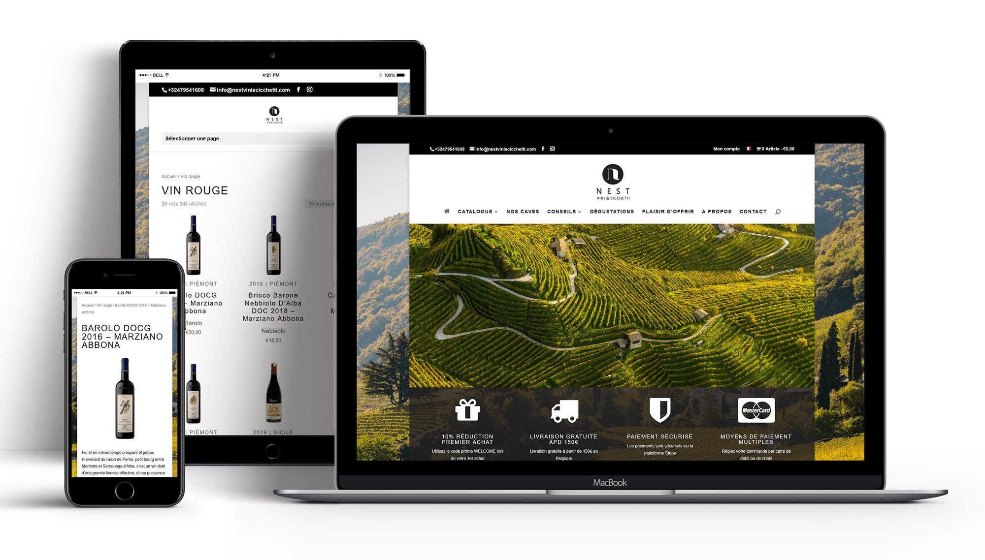 Site e-commerce Nest Vini