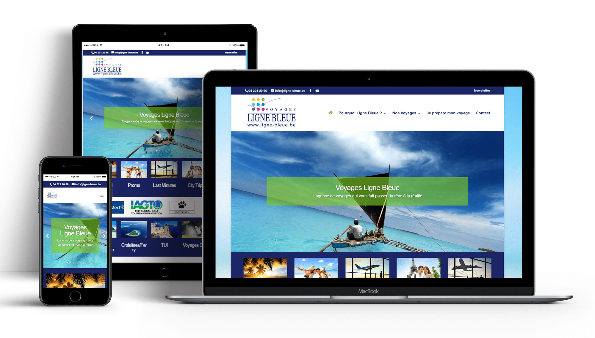 Site Internet Voyages Ligne Bleue