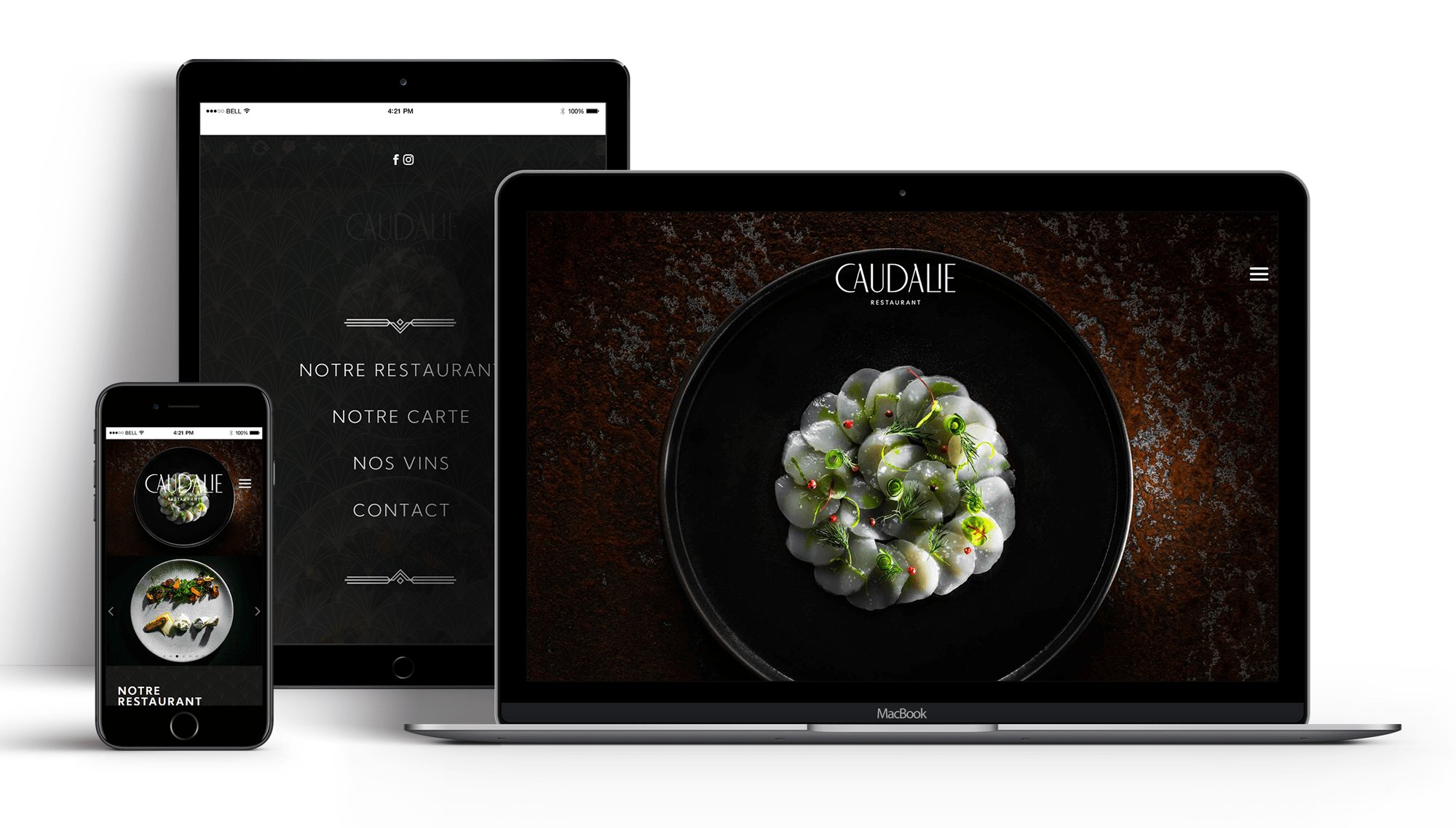Site Internet Restaurant Caudalie