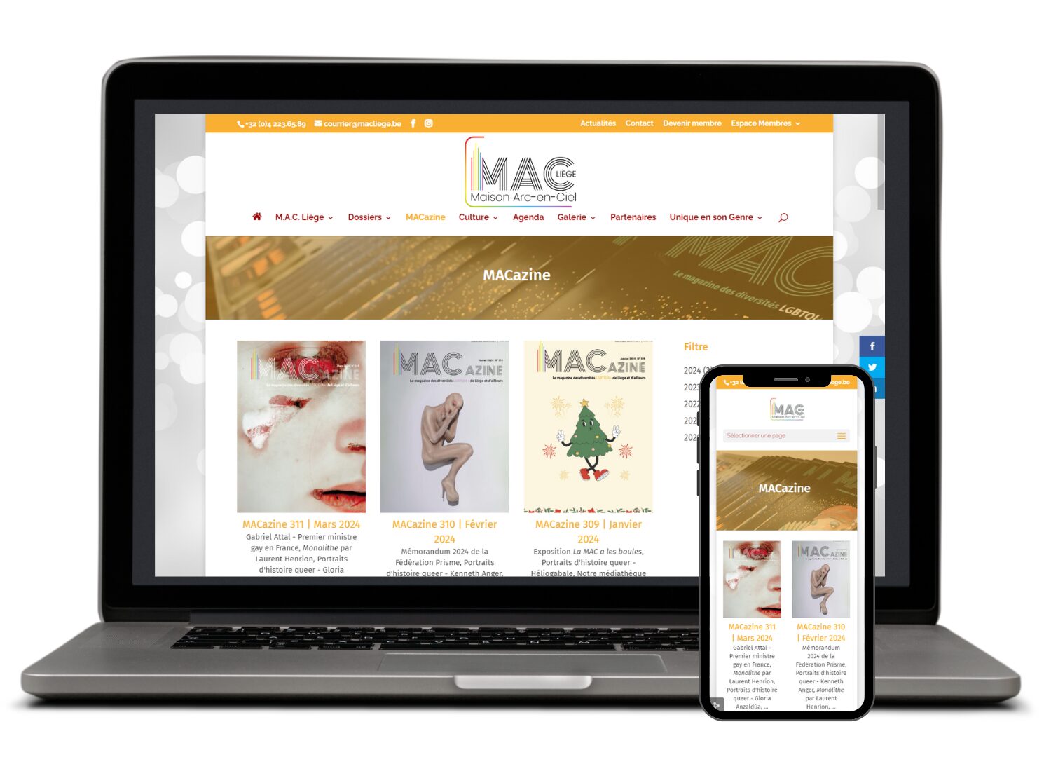 Site Internet ASBL MAC Liège