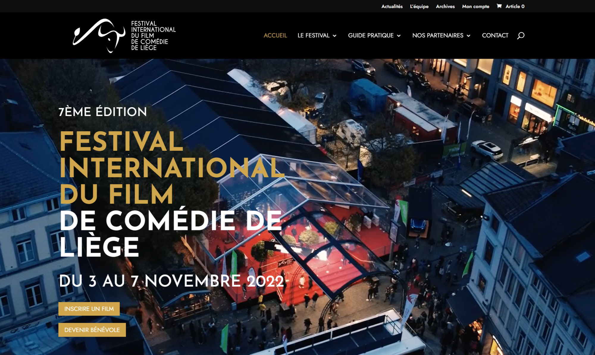 Refonte du site Internet du Festival International du Film de Comédie de LIège