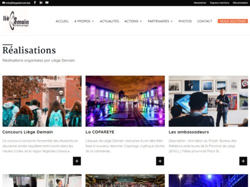 Création du site Internet de l'ASBL Liège Demain