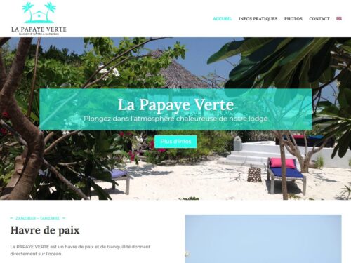 Création site Internet chambres d'hôtes La Papaye Verte
