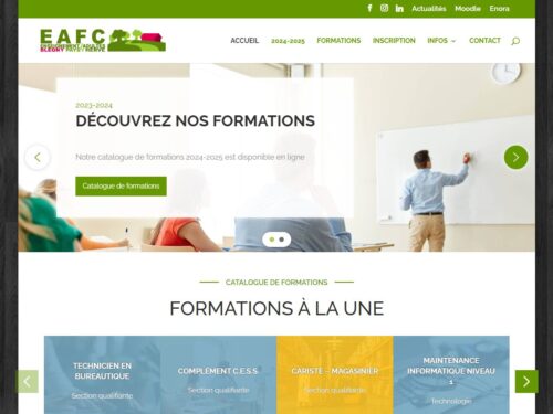 Création site web école EAFC Blegny