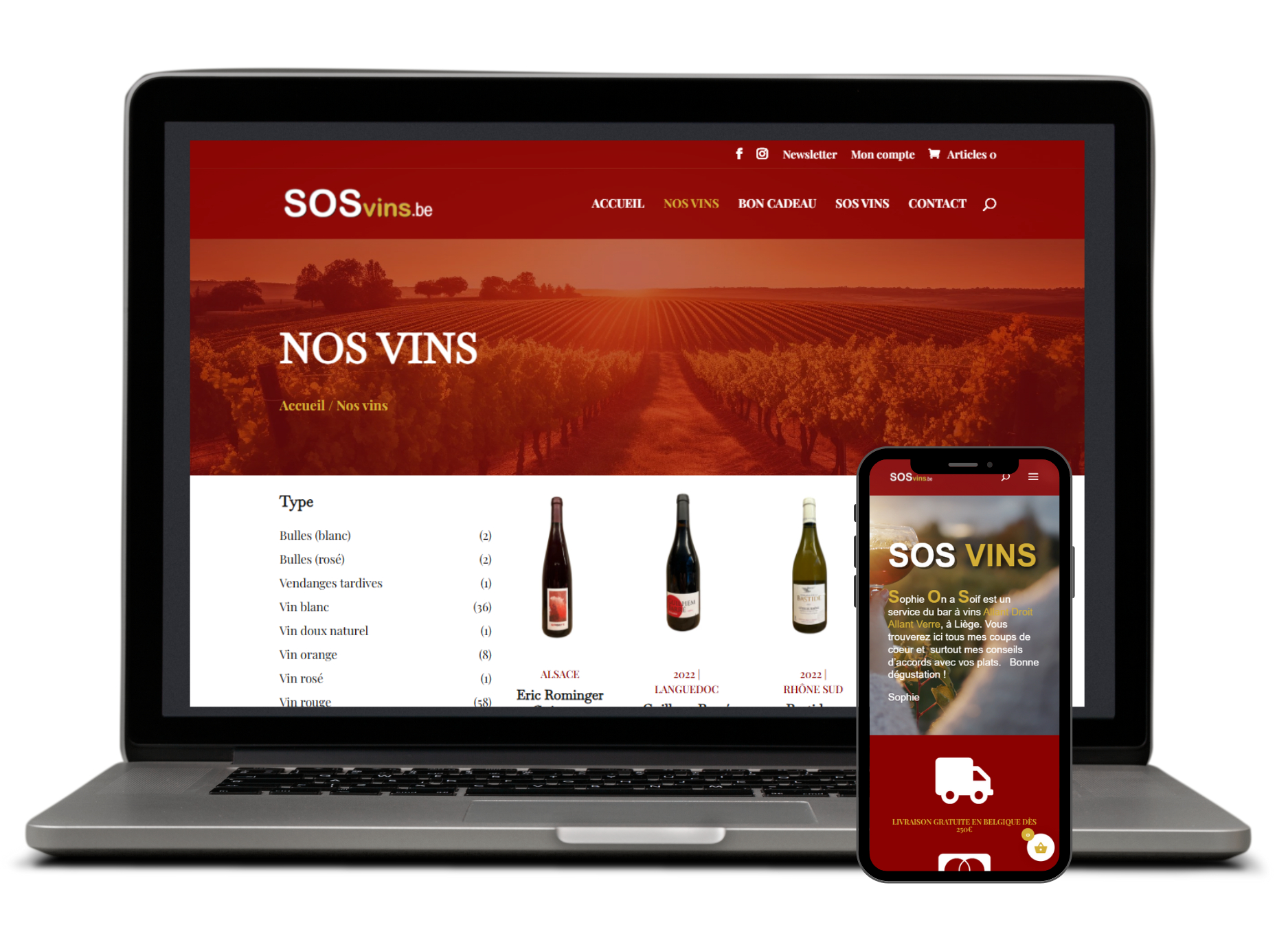 Site e-commerce SOS Vins