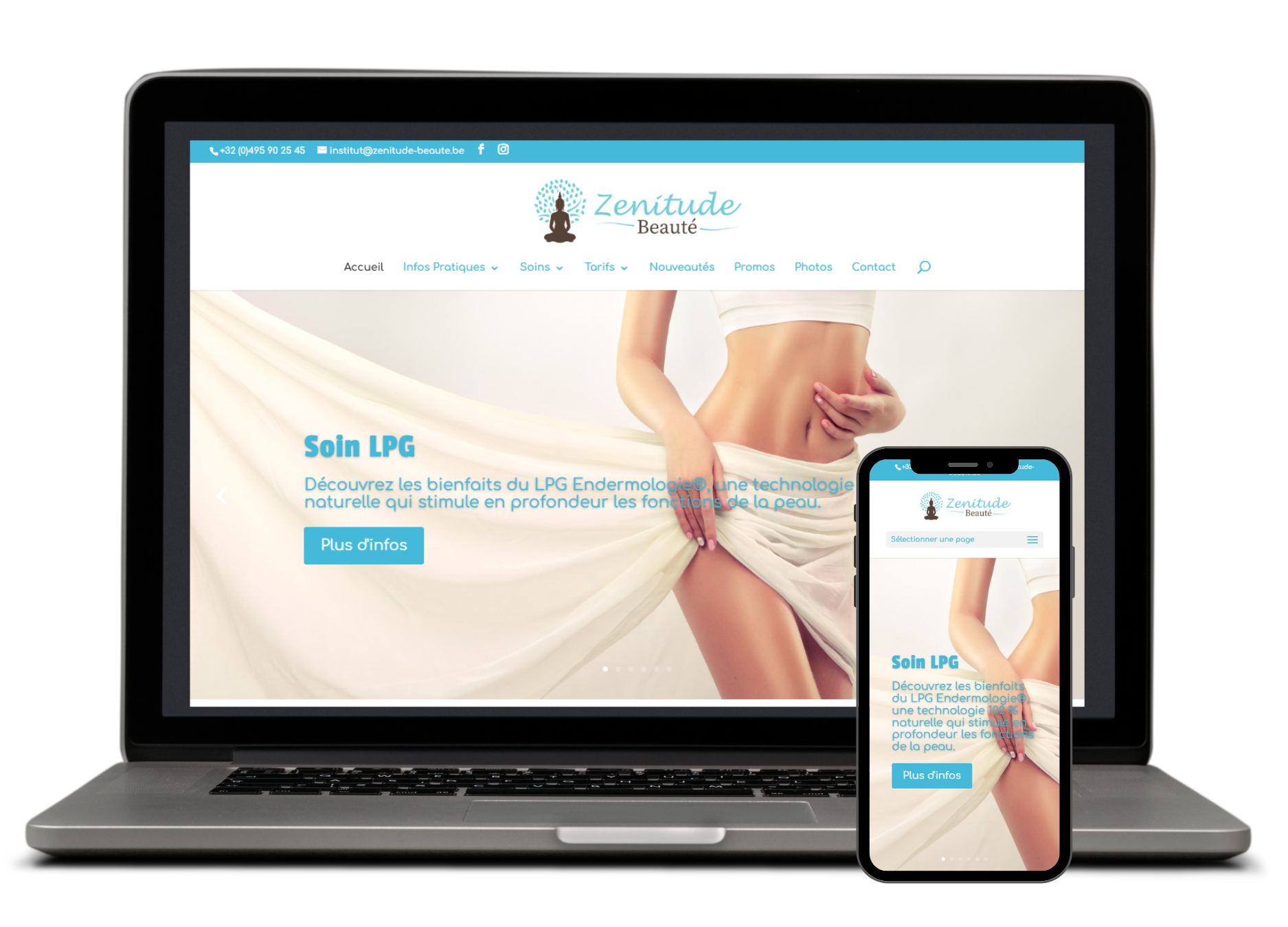 Site Internet Zénitude Beauté