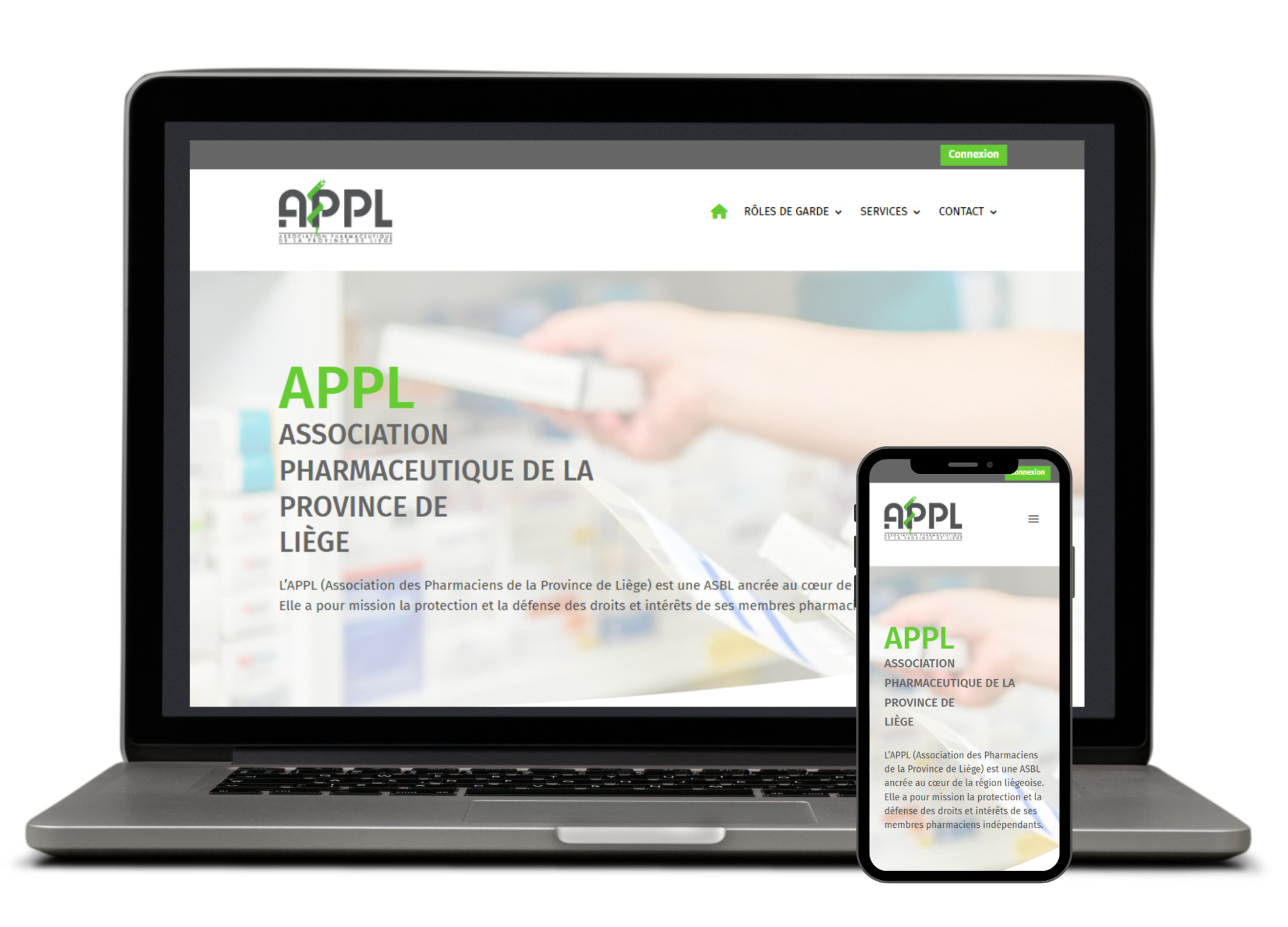 Site web de l’Association des Pharmaciens de la Province de Liège (APPL) Site web de l’Association des Pharmaciens de la Province de Liège (APPL)